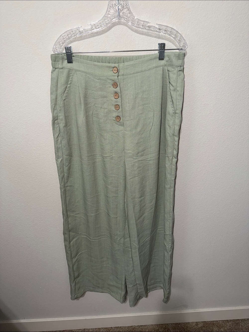 Halara High Waisted Wide Leg Casual Linen-Feel Pants with Pockets